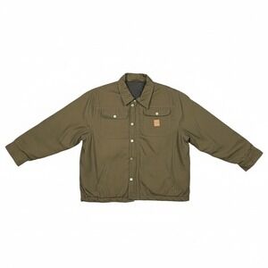 Stanley Men's Barn Canvas Jacket Size 2XL Olive Green Full Zip Water Resistant‎